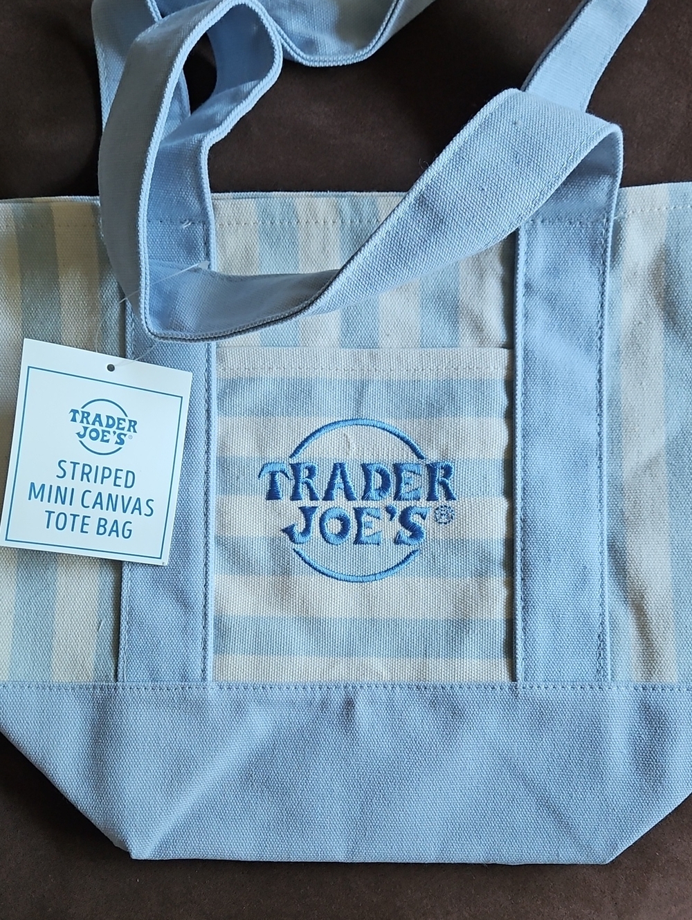 Trader Joes Limited Edition Striped Canvas Bag. NWT.